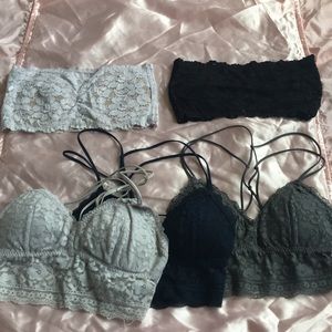5 Bralettes/Bandeaus
